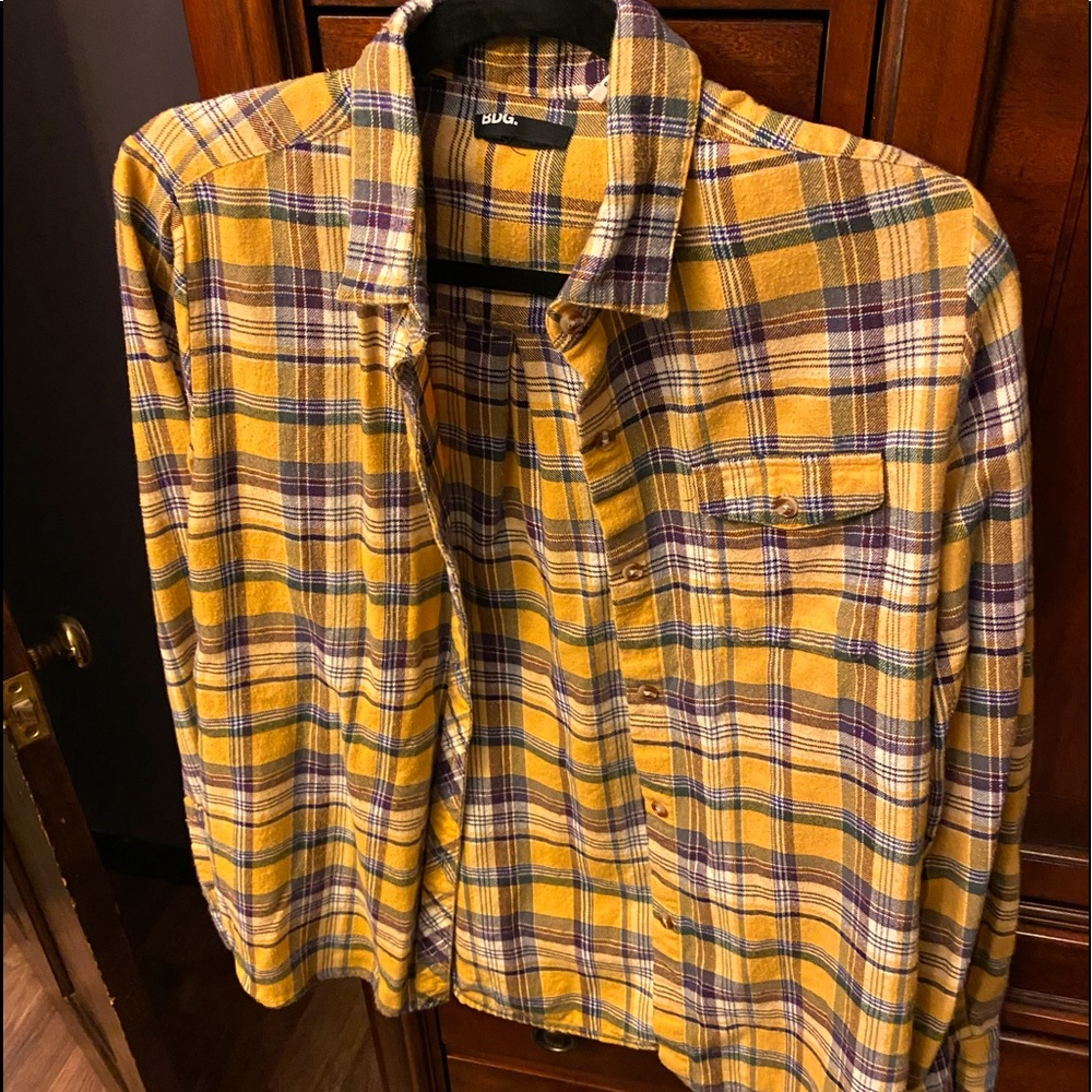 urban outfitters yellow flannel
